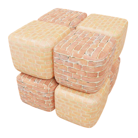 Brick Rubik  3D Illustration