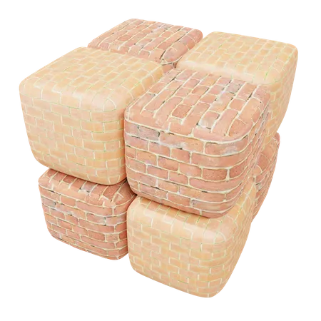 Brick Rubik  3D Illustration
