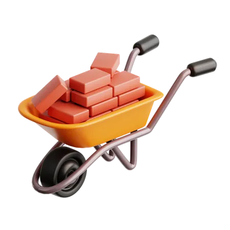 Brick Trolley  3D Icon