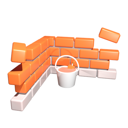Brick Wall  3D Icon