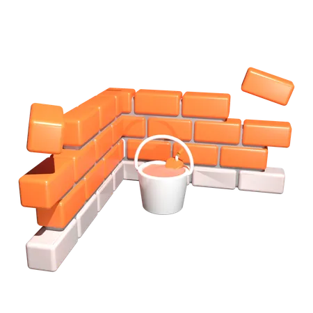 Brick Wall  3D Icon