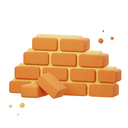 3 D Illustration Render Of Brick Wall Construction Designs Perfect For Architecture Construction Building And Urban Themed Projects To Enhance Your Designs 3D Icon