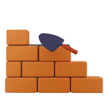 Brick Wall Making  3D Icon