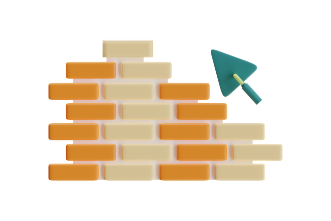 Bricks  3D Icon