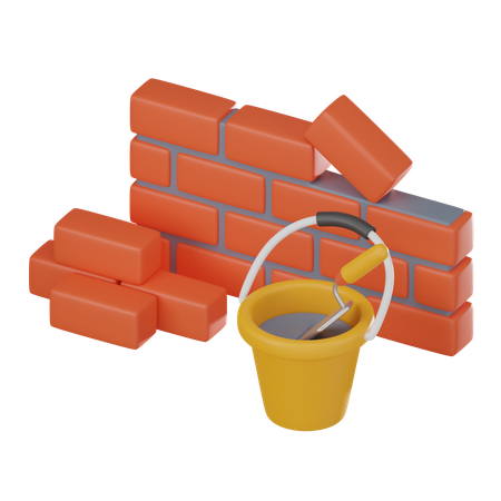 Bricks Wall  3D Icon