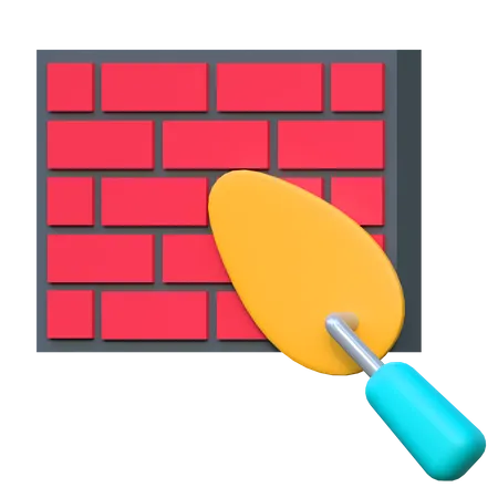 Building Brick Wall Labor Day Icon 3 D Illustration 3D Icon