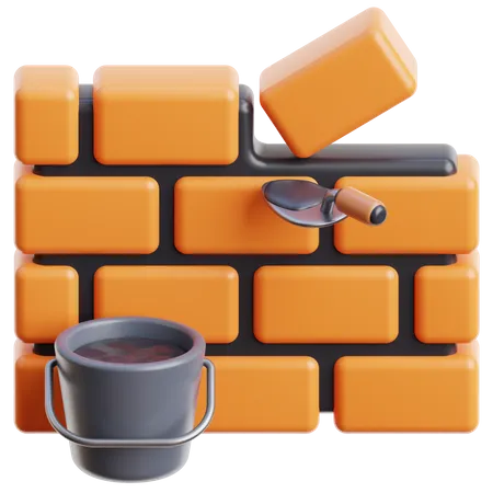 Brickwall Plaster  3D Icon