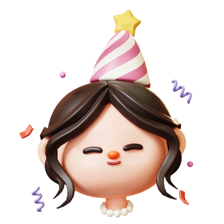 Bride Head Celebrate  3D Icon
