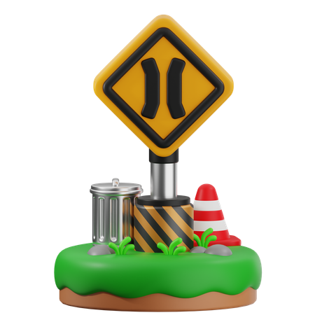 Bridge Sign  3D Icon