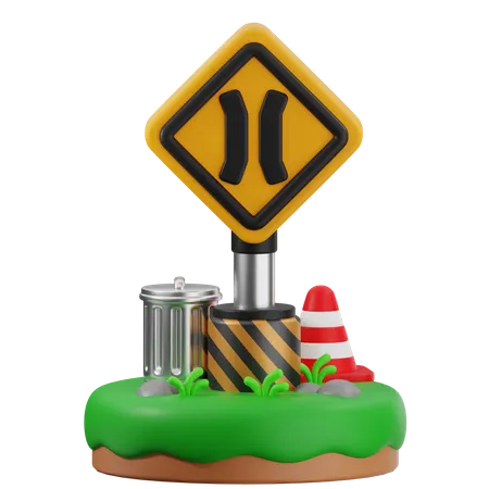 Bridge Sign  3D Icon