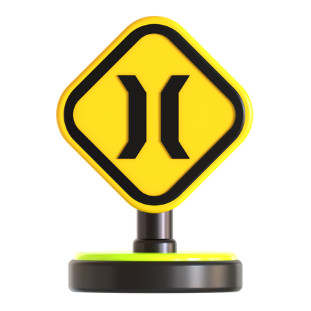 Bridge Traffic Sign  3D Icon