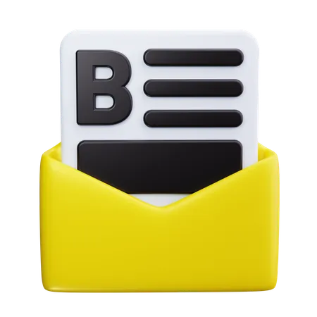 Brief  3D Icon