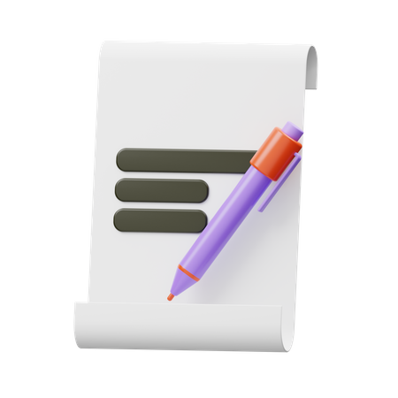 Brief  3D Icon