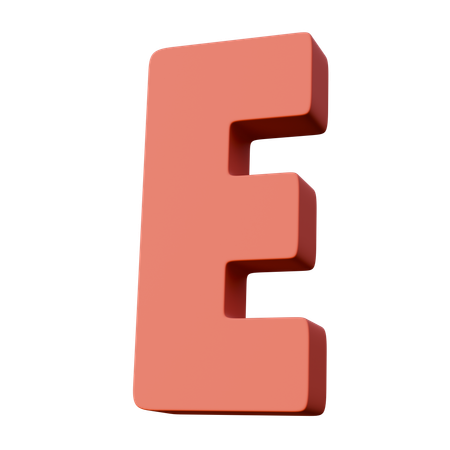 Buchstabe e  3D Icon