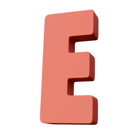 Buchstabe e  3D Icon