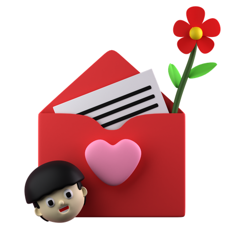 Brief Liebe  3D Icon