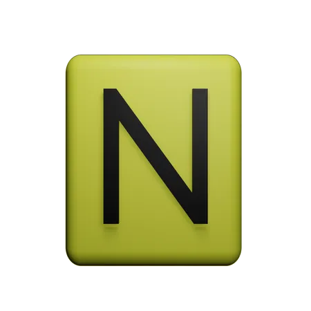 N-Alphabet  3D Icon