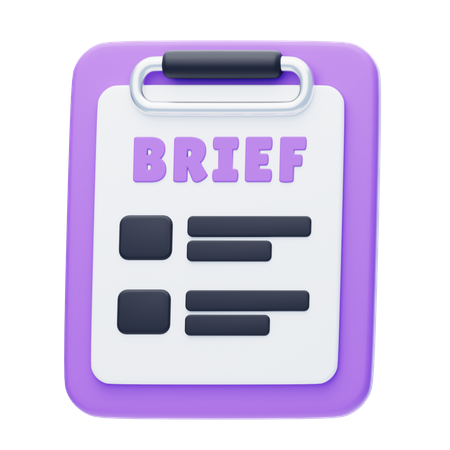 Brief Notes  3D Icon