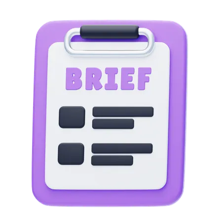 Brief Notes  3D Icon