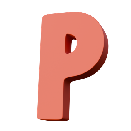 Buchstabe P  3D Icon