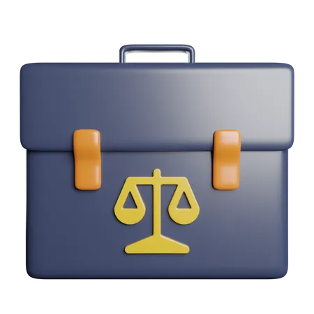 Briefcase Law Justice 3D Icon