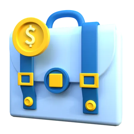 3 D Suitcase Icon For Business 3D Icon