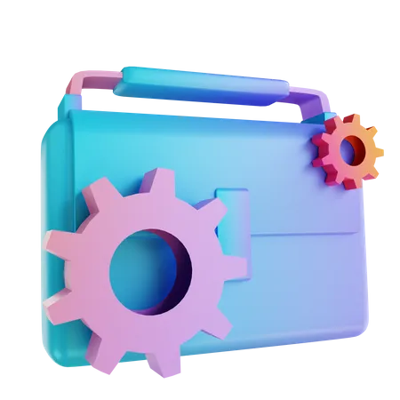 3 D Illustration Colorful Briefcase 3D Illustration