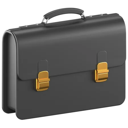 3 D Icon Of A Black Business Briefcase 3D Icon
