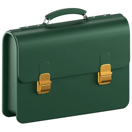 3 D Icon Of A Green Business Briefcase 3D Icon