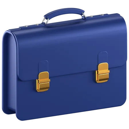 3 D Icon Of A Blue Business Briefcase 3D Icon