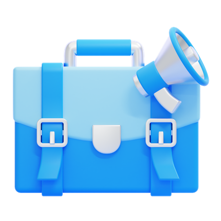 Briefcase and Speaker  3D Icon