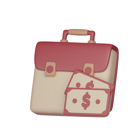 Briefcase Cash  3D Icon