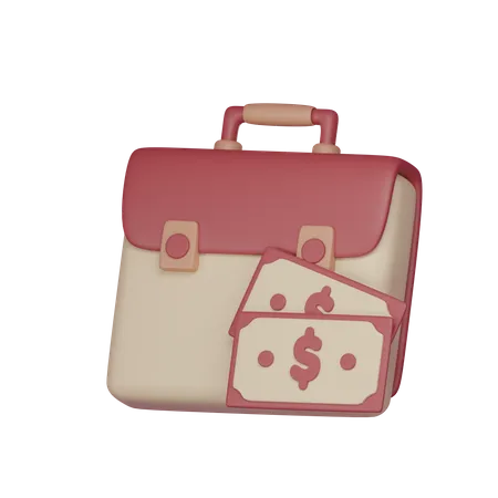 Briefcase Cash  3D Icon