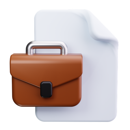 Briefcase Documents  3D Icon