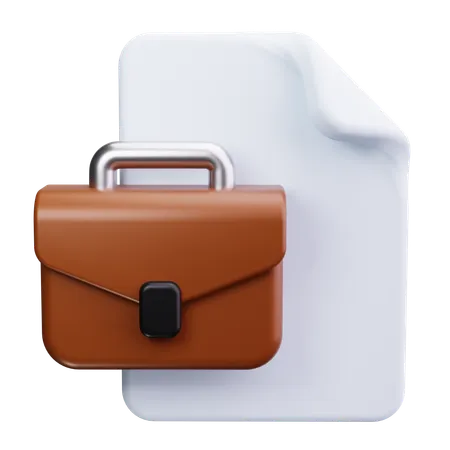 Briefcase Documents  3D Icon