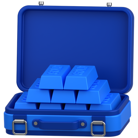 Briefcase Gold  3D Icon