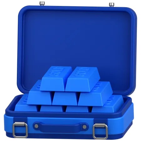Briefcase Gold  3D Icon