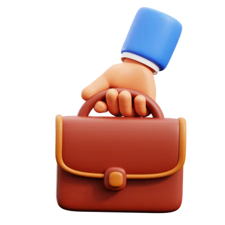 Briefcase Holding Hand Gestures  3D Icon