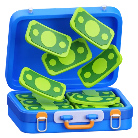 Briefcase Money  3D Icon