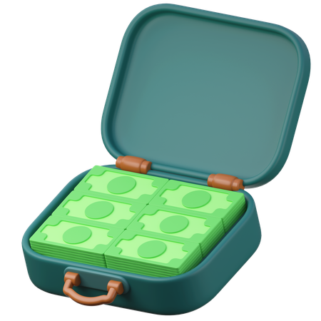 Briefcase Money  3D Icon