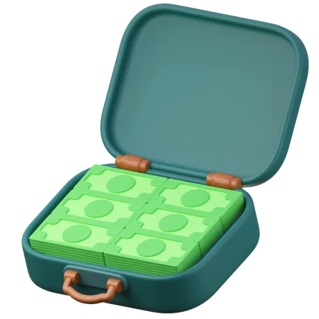 Briefcase Money  3D Icon