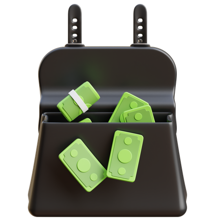 Briefcase Money  3D Icon