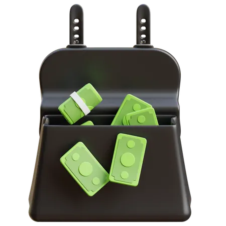 Briefcase Money  3D Icon