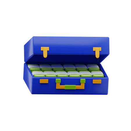 Briefcase Money  3D Icon
