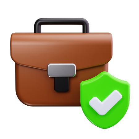 Briefcase Shield  3D Icon