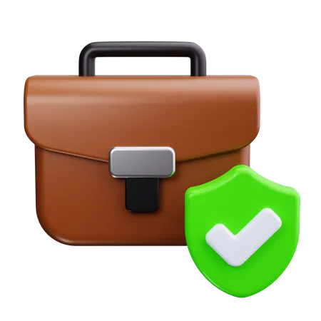 Briefcase Shield  3D Icon