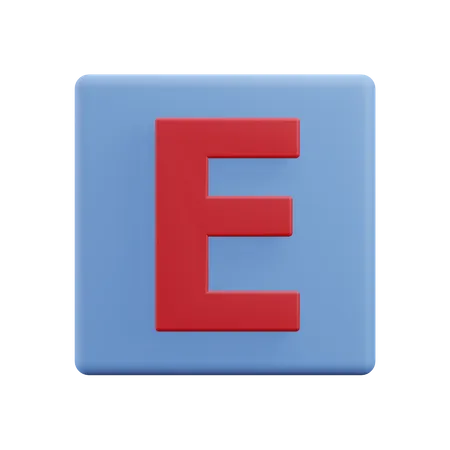 Buchstaben e  3D Icon