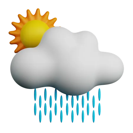 Bright Heavy Rain  3D Icon