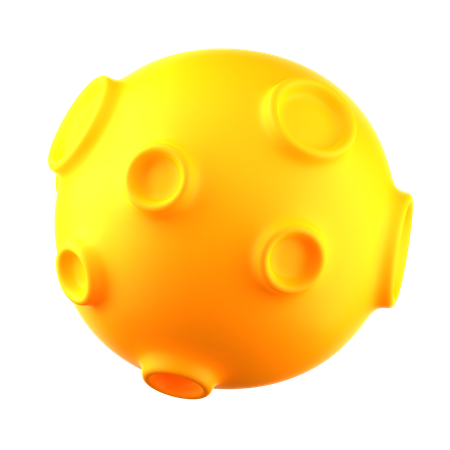 Bright moon  3D Icon