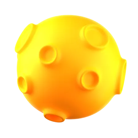 Bright moon  3D Icon